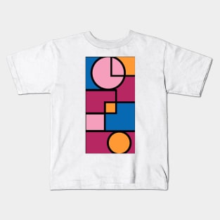 Piet Mondrian Style Geometric Pattern, Simple, Classic and Elegant Kids T-Shirt